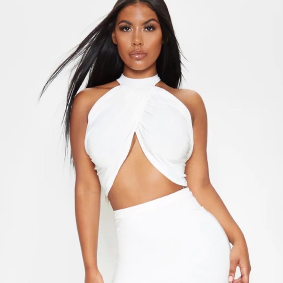 White ribbed crop tank top PLT - Picture 4 of 10